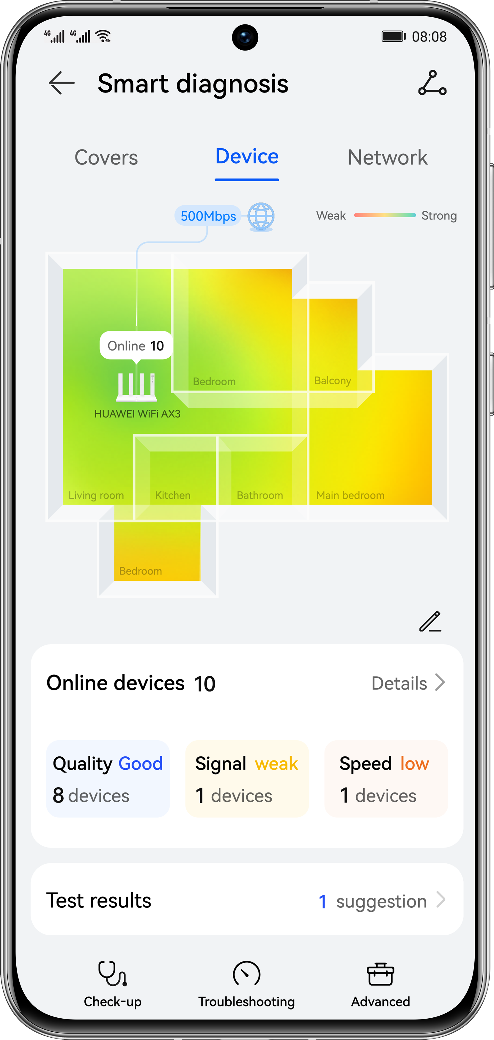 HUAWEI WiFi AX3 smart diagnostics