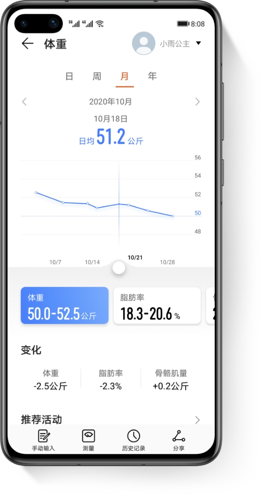 华为智能体脂秤 3 Wi-Fi 版-人体成分报告