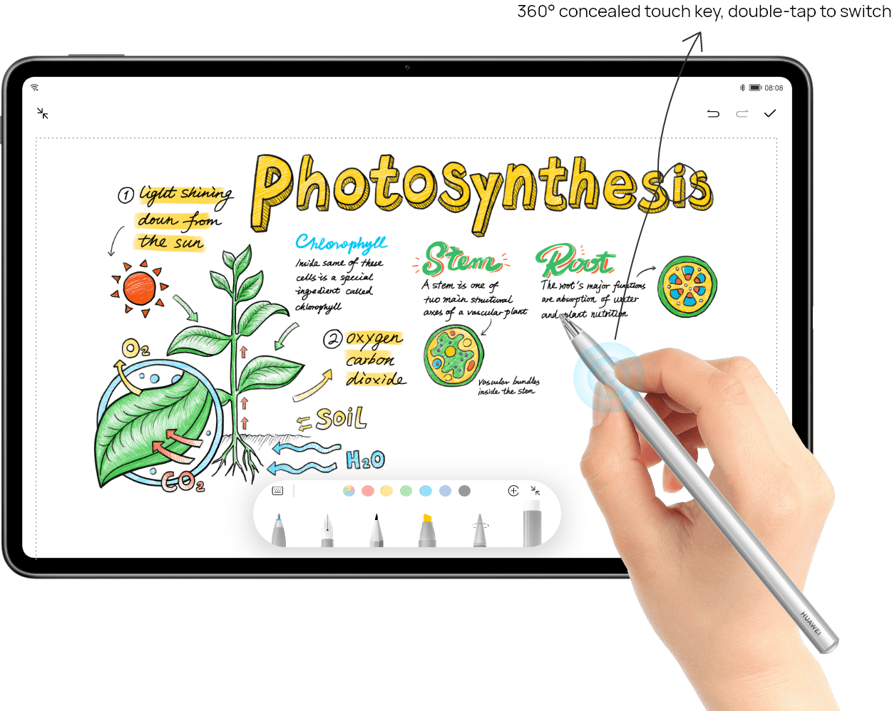 HUAWEI M-Pencil (2nd generation) Double Tap to Switch Tool
