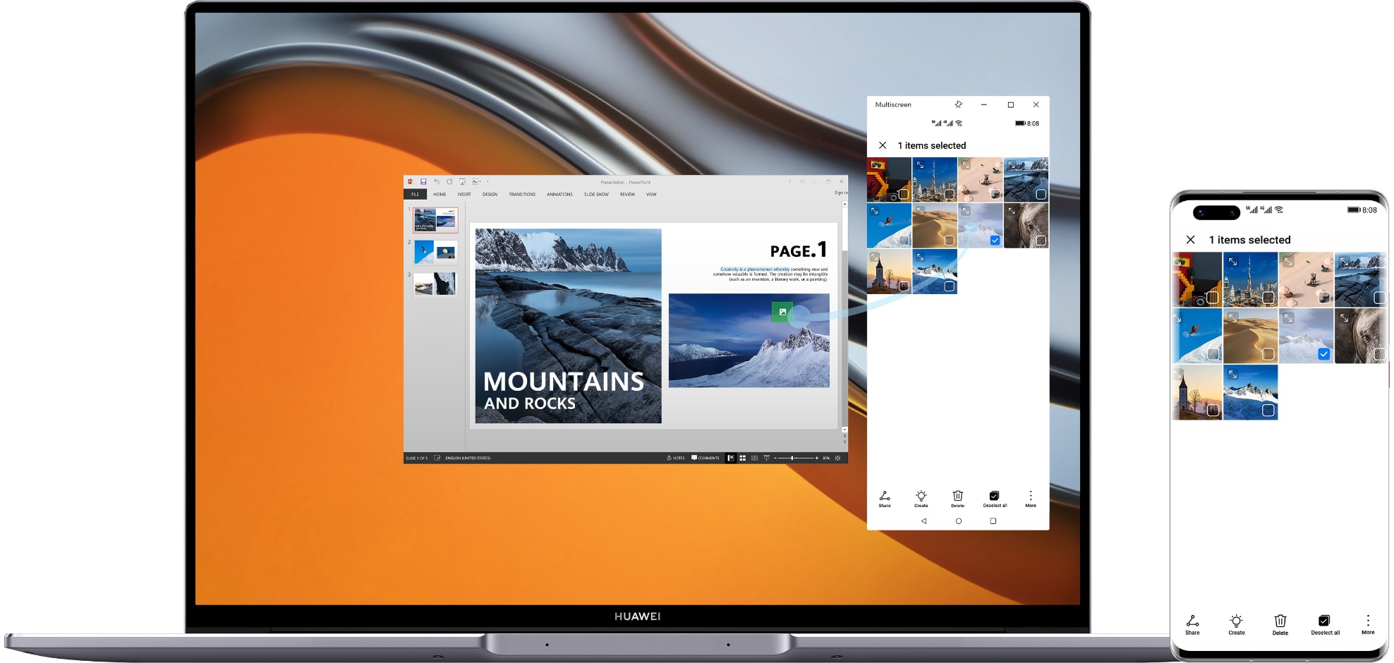 huawei matebook 16 share file