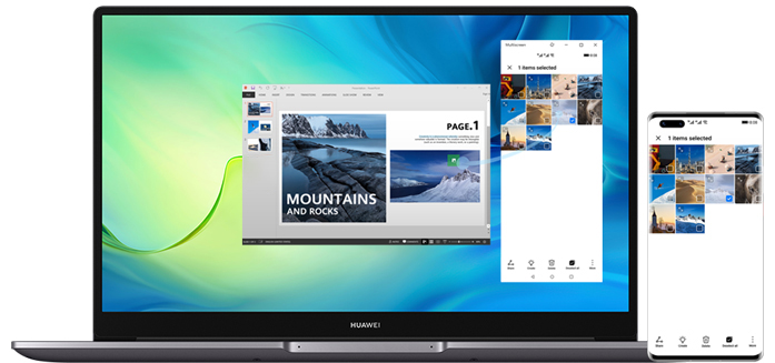 HUAWEI MateBook D 15 collaborate with phone