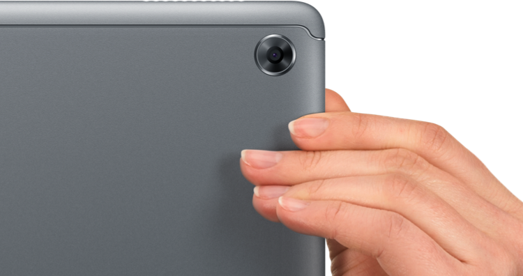 Huawei mediapad m5 lite showing its elegantly designed back