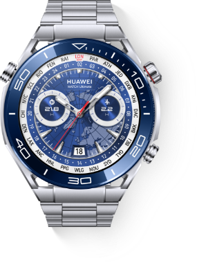 HUAWEI WATCH Ultimate front with colorful watch faces