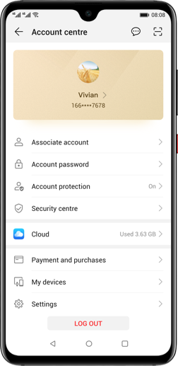 Identifiez-vous avec votre HUAWEI ID