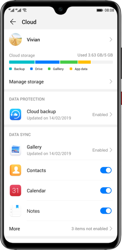 HUAWEI Mobile cloud est maintenant activé